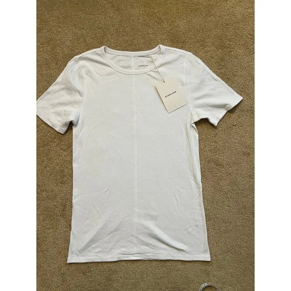 Everlane The Luxe Rib Supima Cotton Crew - Picture 3 of 7